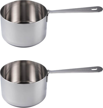 Honey Bear Kitchen 1 Cup 240 ml Measuring Scoop Cups, Polished Stainless Steel - Image 3