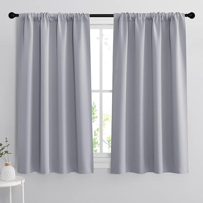 RYB HOME Curtains for Bedroom 63 inches Long, W 34 x L 63, 2 Panels by RYBHOME