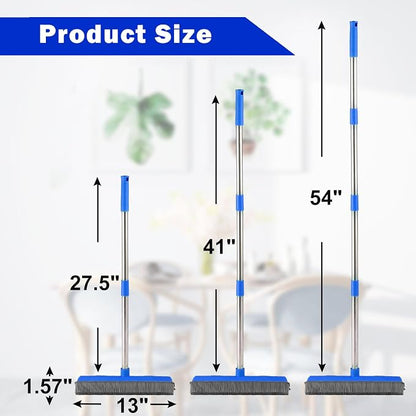 57" Rubber Broom for Pet Hair Removal, 2-in-1 Floor Brush & Squeegee, Extra - Image 3