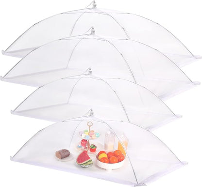 JULBEAR 4 Pcs Extra Large Mesh Food Cover Tent Umbrella Food Screen Covers by JULBEAR