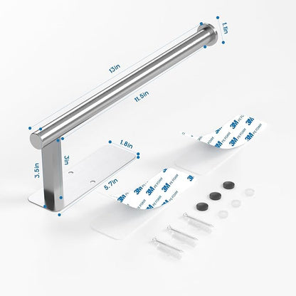 ASTOFLI Paper Towel Holder Under Cabinet No Drilling, Self Adhesive Paper Towel - Image 3