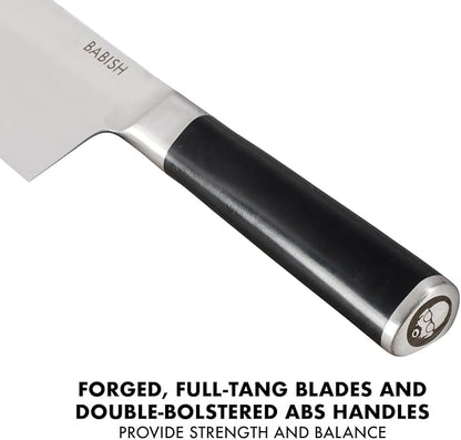 Babish 14-Piece Full Tang Forged Kitchen Knife Set – High-Carbon 1.4116 German - Image 6
