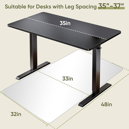 Office Chair Mat for Carpet & Hardwood, Upgraded 32" x 48" Dual Use Tempered - Image 6