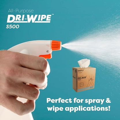 Dri-Wipe S500 by SMPLY Brands – All-Purpose Disposable Wipes, 10 Boxes of 176 - Image 8