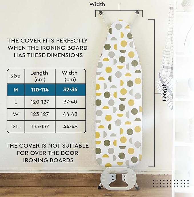 Encasa XO Ironing Board Cover and Pad 42"x14" - Image 2