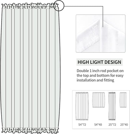 DWCN French Door Curtains – Rod Pocket Thermal Curtain - Image 3