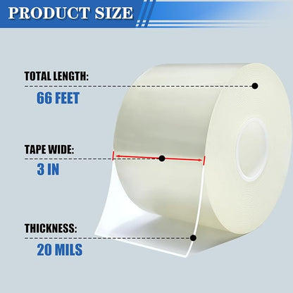 Window Weather Sealing Tape 3 in x 66 FT Weather Stripping Weatherproof Draft - Image 2