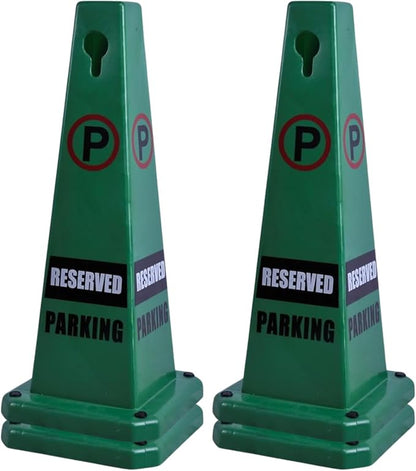 4-Pack 26.5" Caution Cones, 4-Sided Visible Safety Signs by OranclUS