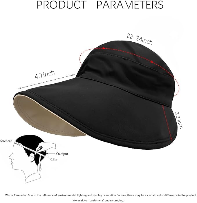 Sun Hats for Womens Wide Brim UV Protection Fishing Hats Packable Reversible Hollow Top Hat with Ponytail Beach Travel Hats