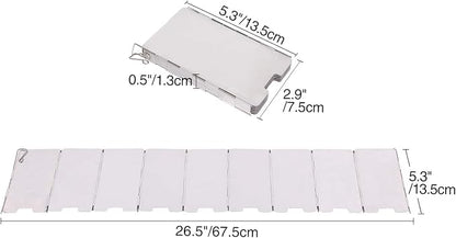 REDCAMP Folding Outdoor Stove Windscreen, 9 Plates Aluminum Camping Stove - Image 2