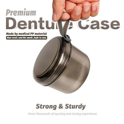 Upgraded Large Denture Bath Box Cup No-Leak Denture case Retainer Cleaning Box - Image 2