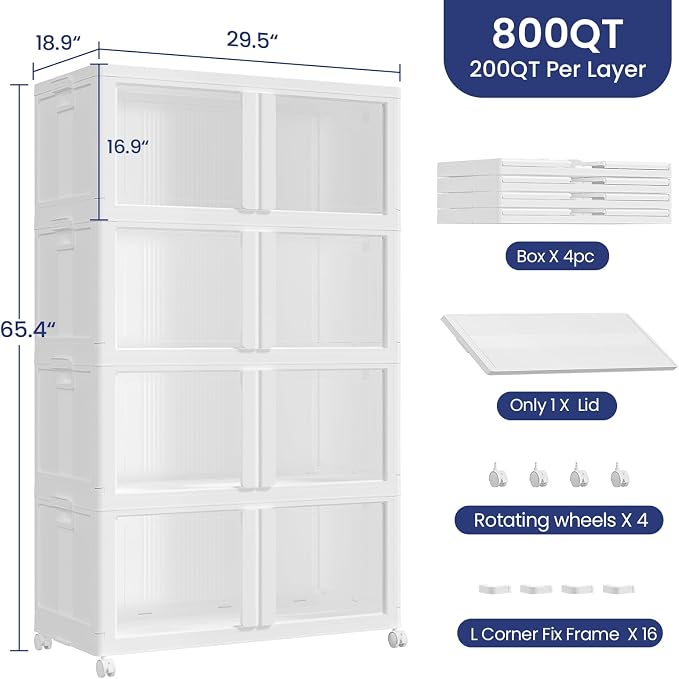 200GAL Large Stackable Storage Bins - Image 2
