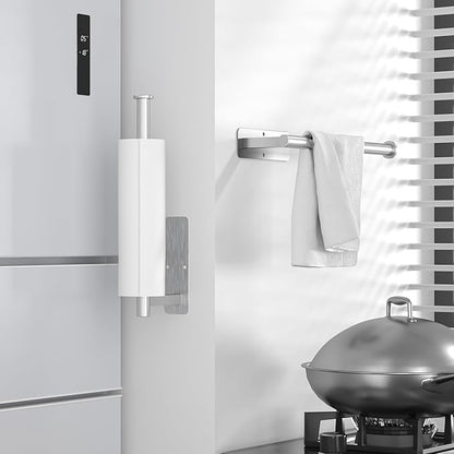 ASTOFLI Paper Towel Holder Under Cabinet No Drilling, Self Adhesive Paper Towel - Image 2