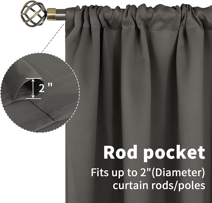 BGment Short Blackout Curtains 40 Inches Length - Image 4