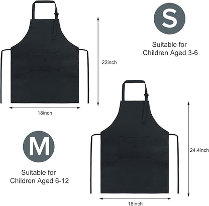SINLAND Kids Apron with Pocket 2 Pack Children Chef Apron - Image 5