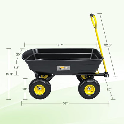 Garden Dump Cart, Heavy-Duty Utility Wagon - Image 4
