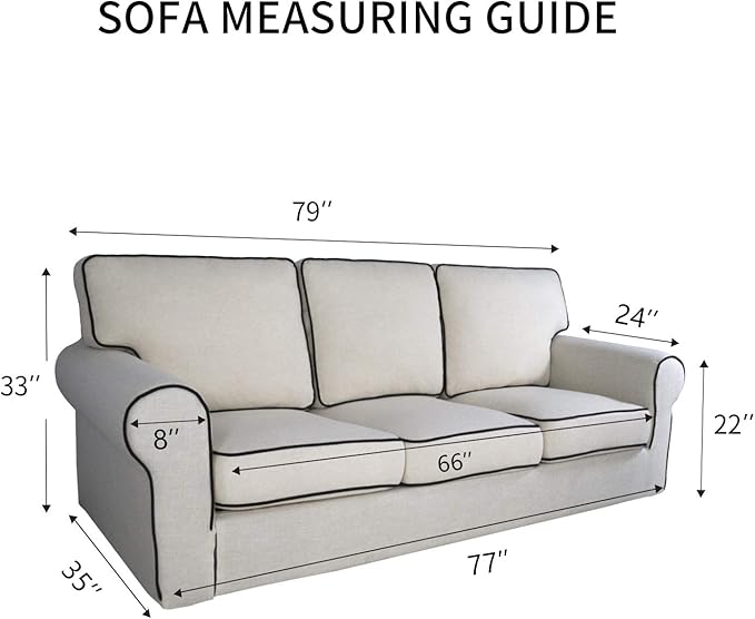 PureFit Reversible Quilted Sofa Cover, Water Resistant Slipcover Furniture Protector, Washable Couch Cover with Non Slip and Elastic Straps for Kids, Dogs, Pets (Sofa, Coffee/Ivory)