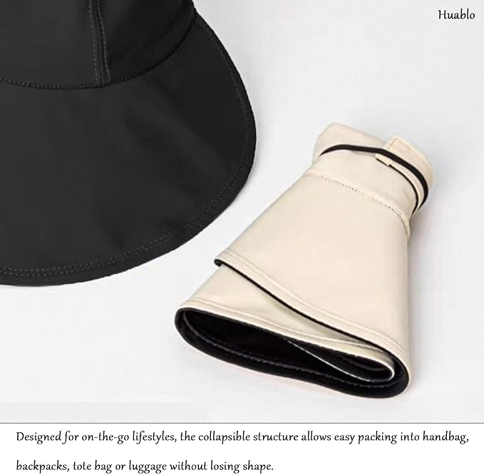 Sun Hats for Womens Wide Brim UV Protection Fishing Hats Packable Reversible Hollow Top Hat with Ponytail Beach Travel Hats
