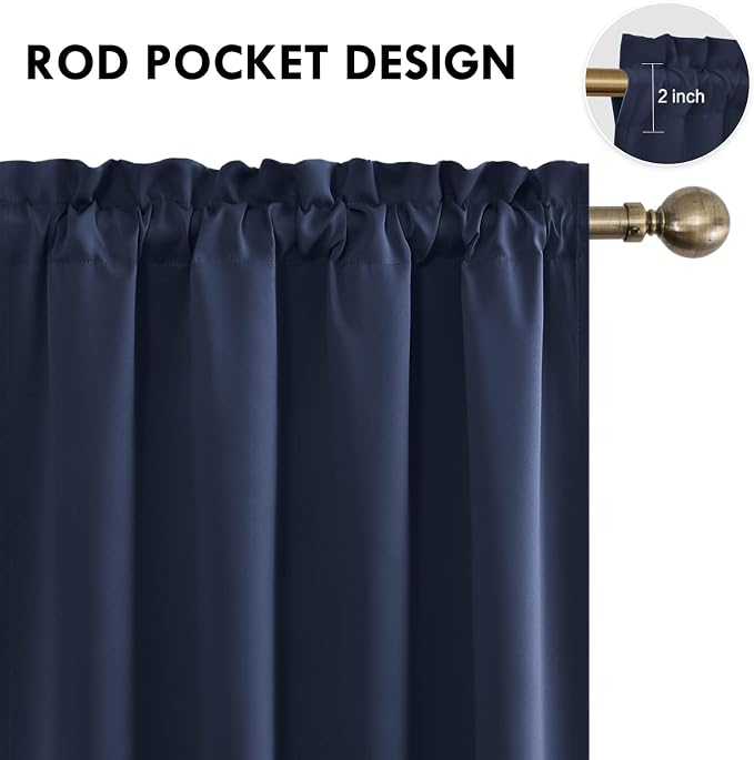 DWCN Blackout Curtains for Living Room Thermal Insulated, Energy Saving & Noise - Image 4