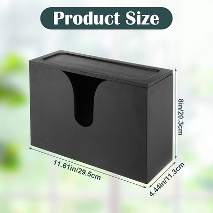 Paper Towel Dispenser Countertop, Wooden Bathroom Paper Towel Holder - Image 2