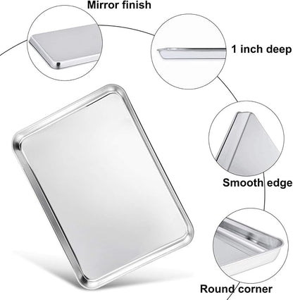 TeamFar Baking Sheet, 17.6’’ x 13’’ x 1’’ Stainless Steel Large Cookie Sheet - Image 3
