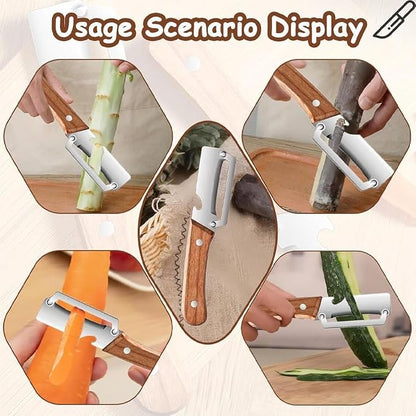 2PCS Multifunctional Vegetable Peeler, 2-in-1 Multifunctional Stainless Steel - Image 5