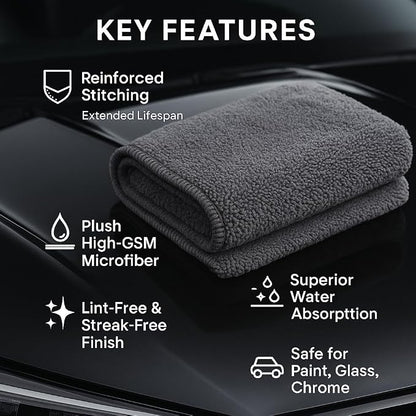 6 Pack Reusable Pak Details Micro Fiber Towels Car Detailing | 16x16 - Image 3