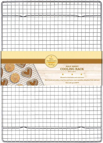 Mrs. Anderson's Baking Professional Cooling Rack, Heavy Duty Steel, Fits Half by MrsAndersonsBaking