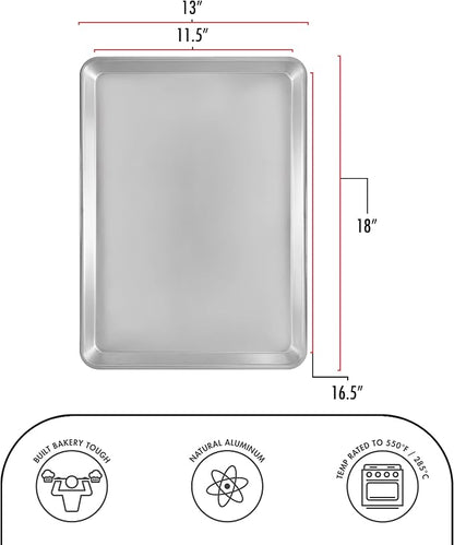 Fat Daddio's Natural Aluminum Half Sheet Pan - Image 4