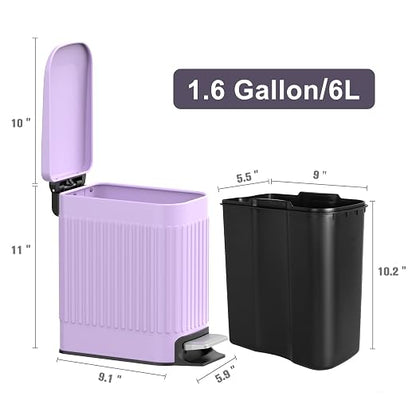 TrashAid Slim Bathroom Trash Can - Image 5