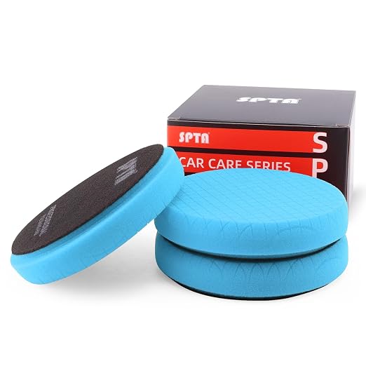 Blue Polish Pad, Buffing Polishing Pads, SPTA 3Pcs 6.5 Inch Face by SPTA