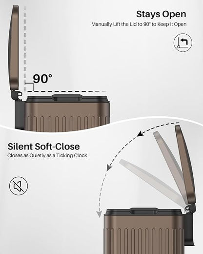 Lovewind 60 Liter/ 16 Gallon Stainless Steel Trash Can - Image 6