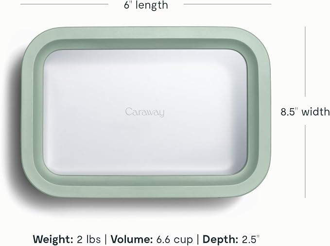 Caraway 6pc Glass Food Storage Set – 6.6 Cup Food Containers - Image 3