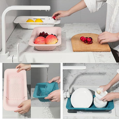 NIWWIN Collapsible Kitchen Colander Strainer, Expandable Over the Sink Colander - Image 5