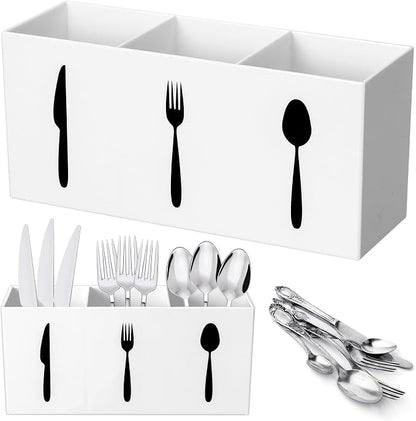 Suzile Acrylic Cutlery Storage Organizer Bin Silverware Caddy Countertop Knife by Suzile