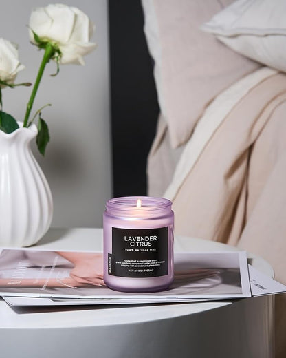 M&SENSE Lavender Citrus Scented Candle, Natural Soy Wax - Image 7