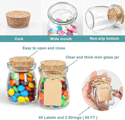 Ritayedet 40 Pack Glass Favor Jars - Image 5