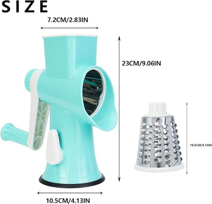 Rotary Cheese Grater with Handle-Versatile Cheese Grater Non-Slip Suction Base - Image 6
