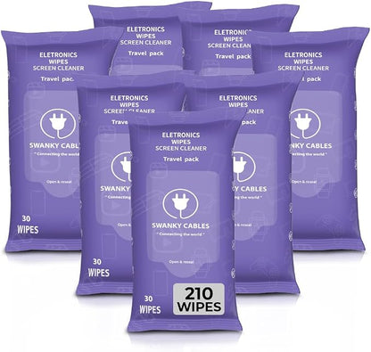 Screen Cleaner Wipes: Electronic Wipes by SWANKYCABLES
