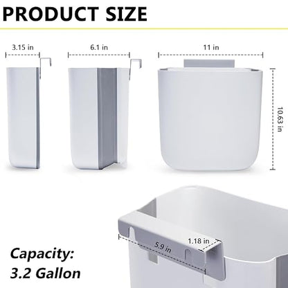 Soddeph 3.2 Gallon Foldable Hanging Trash Can - Image 2