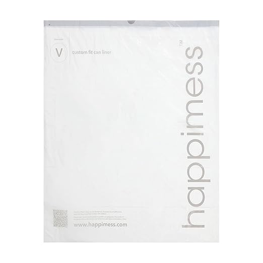 happimess HPM3000V-WHITE 30 Gallon Drawstring Unscented Trash Can Liner for Business Home Kitchen Commercial and Industrial White (100-Count, 4-Rolls of 25 Liners)