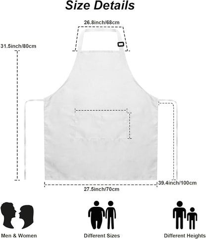 15 Pcs Adult Aprons Bulk with Pockets Adjustable Bib Chef Apron - Image 5