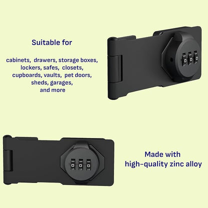 3-Digit Combination Lock, Zinc Alloy, Cabinet Door Latch, Easy DIY Installation - Image 5