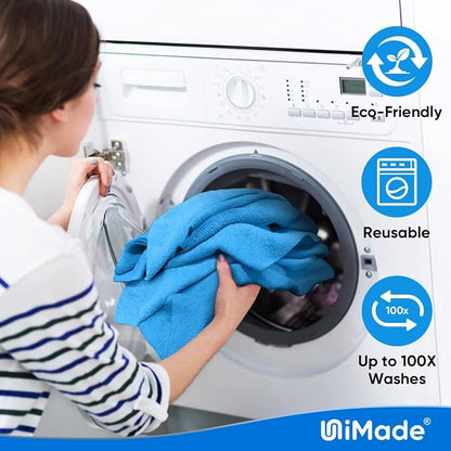 Shop Towels Rags, 50 Pack Reusable Shop Rags Bulk Microfiber Cleaning Cloth - Image 6