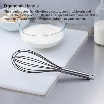 Silicone Whisk set of 3, 8+10+12in Kitchen Balloon Wire Whisks, Hand Egg Mixer - Image 5