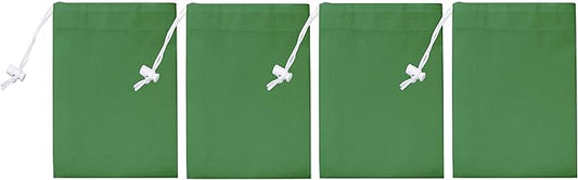 Urban Villa Laundry Bag Canvas|Dirty Clothes Travel Laundry Bag|Machine Washable|Reusable College Hostel Hamper Liner Bag for Garments Delicates Drawstring Closure 4 Pack Green Color|Size 28X36 Inches
