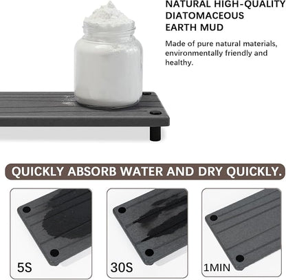 Quick Dry Sink Caddy Kitchen Sink Organizer, Water Absorbing Stone Tray - Image 2