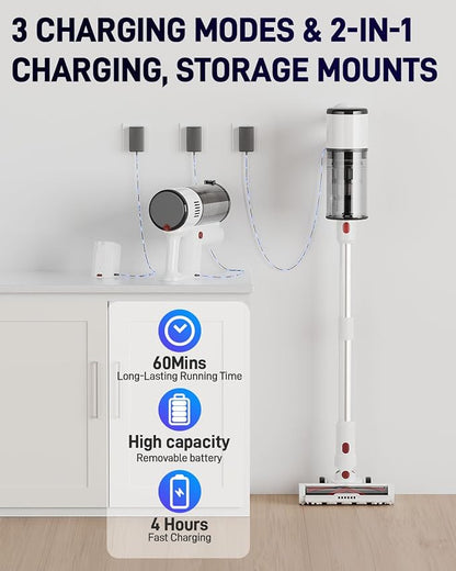Vacuum Cleaners for Home, Cordless Vacuum Cleaners, 550W 45KPA Stick Handheld - Image 5