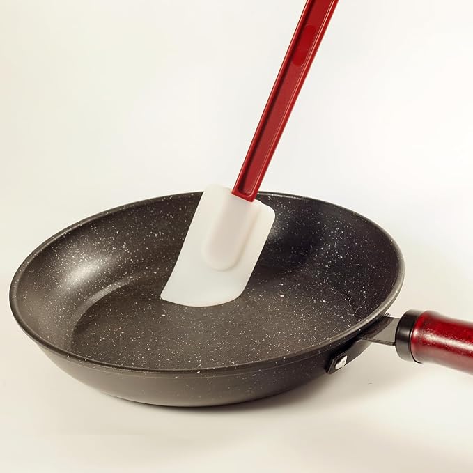 Commercial Rubber Spatula Set of 2, High Heat Resistant Silicone Scrapers 16 - Image 5