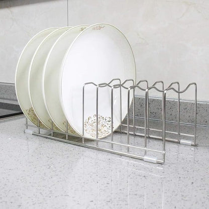 FLSEPAMB Lid Organizer Pot Lid Organizer 10-Tier Pot Lid Rack Holder Suitable - Image 8